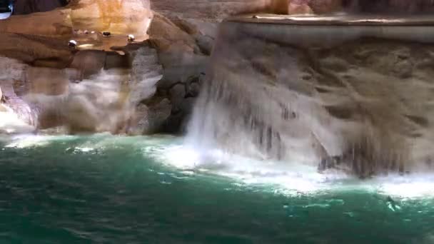 Riprese statiche della Fontana di Trevi — Video Stock