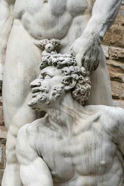 Statuia lui Hercule și Cacus în Piazza della Signoria din Florența — Fotografie, imagine de stoc