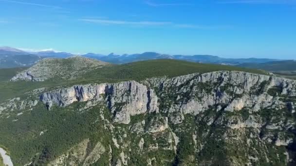 Vista panorámica de las Gargantas del Verdon, Gran Cañón, Francia.. — Vídeos de Stock