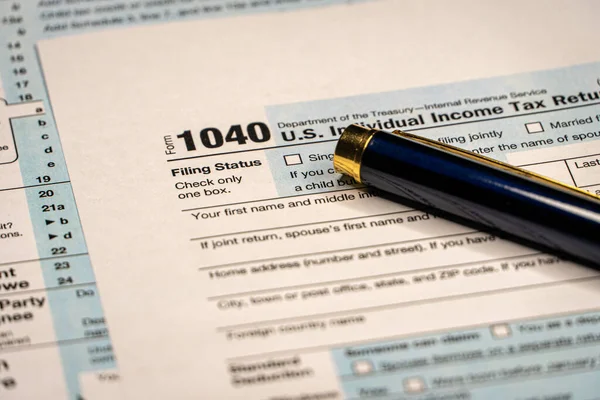 Tax forms 1040. U.S Individual Income Tax Return. Tax time.