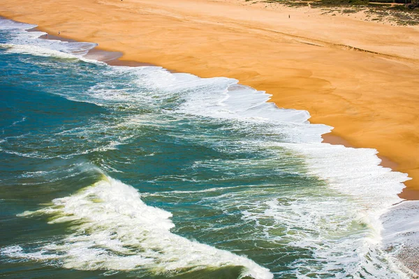 Letecký Pohled Portugalskou Pláž Nazere — Stock fotografie