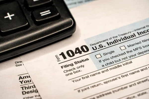 Tax forms 1040. U.S Individual Income Tax Return. Tax time. Background