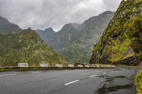 Leere Typische Straße Auf Madeira Portugal — Stockfoto