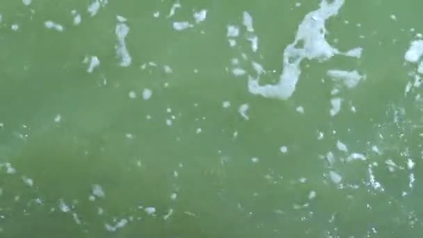 Bovenaanzicht Vanuit Lucht Vanaf Grote Hoogte Van Groene Zeewater Textuur — Stockvideo