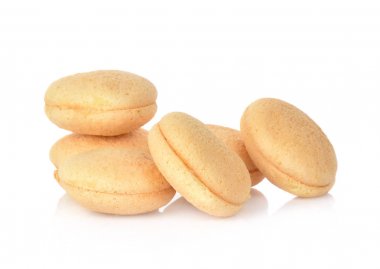 Bu Tayland yemeğidir. Tatlı beyaz arka plan üzerinde yumurta