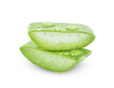 aloe vera taze yaprak. Beyaz arka plan üzerinde izole
