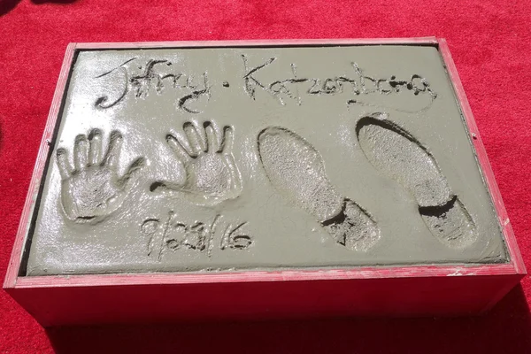 Jeffrey Katzenberg Hand And Footprint — Stock Photo, Image