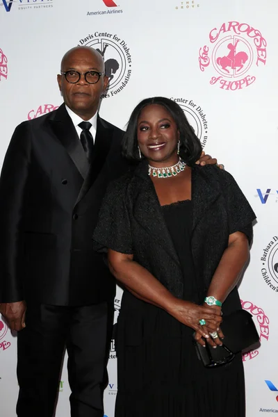 Samuel L. Jackson, LaTanya Richardson — Stock Photo, Image