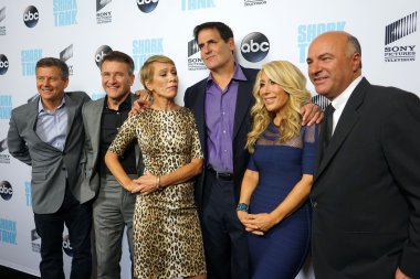 Clay Newbill, Robert Herjavec, Barbara Corcoran, Mark Cuban, Lori Greiner, Kevin O'Leary