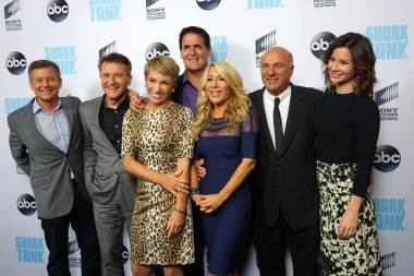 Clay Newbill, Robert Herjavec, Barbara Corcoran, Mark Cuban, Lori Greiner, Kevin O'Leary