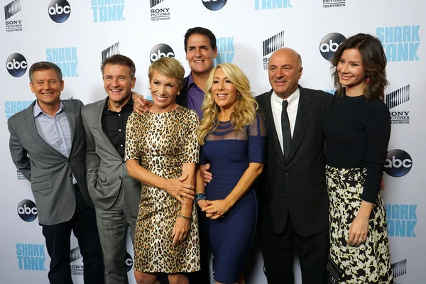 Clay Newbill, Robert Herjavec, Barbara Corcoran, Mark Cuban, Lori Greiner, Kevin O'Leary — Stok fotoğraf