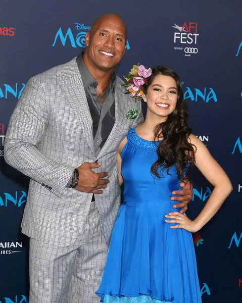 Dwayne Johnson, Auli'i Cravalho — Stok fotoğraf