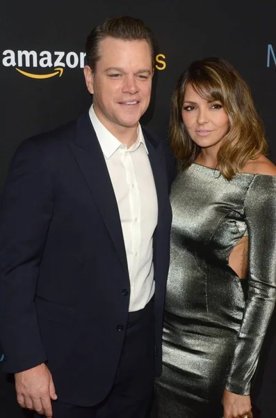 Matt Damon, Luciana Barroso — Foto de Stock