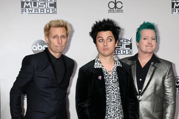 Mike Dirnt, Billie Joe Armstrong, Tre Cool de Green Day —  Fotos de Stock