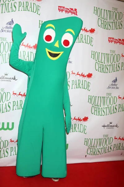 Gumby la cea de-a 85-a paradă anuală de Crăciun de la Hollywood — Fotografie, imagine de stoc