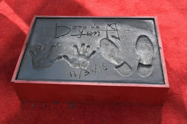 Donnie Yen Hand- en voetafdruk ceremonie — Stockfoto