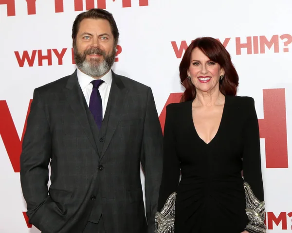 Nick Offerman, Megan Mullally — Fotografia de Stock