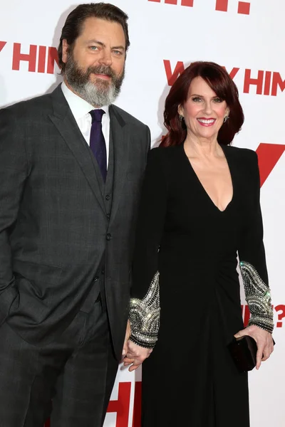 Nick Offerman, Megan Mullally — Zdjęcie stockowe