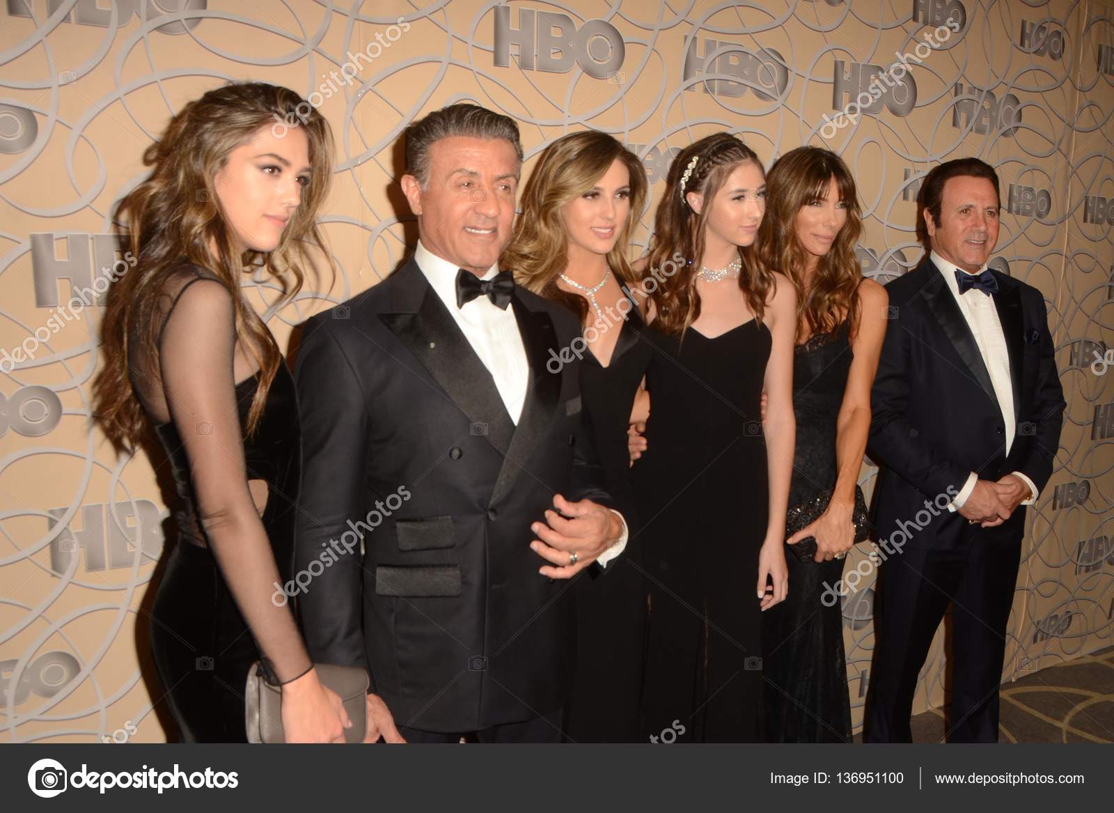 Sylvester Stallone Daughters Jennifer Flavin Frank Stallone Stock Editorial Photo C Jean Nelson