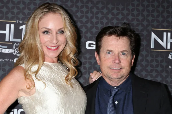 Tracy Pollan, Michael J. Fox — Stockfoto