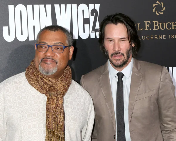 Laurence Fishburne, Keanu Reeves — Fotografia de Stock