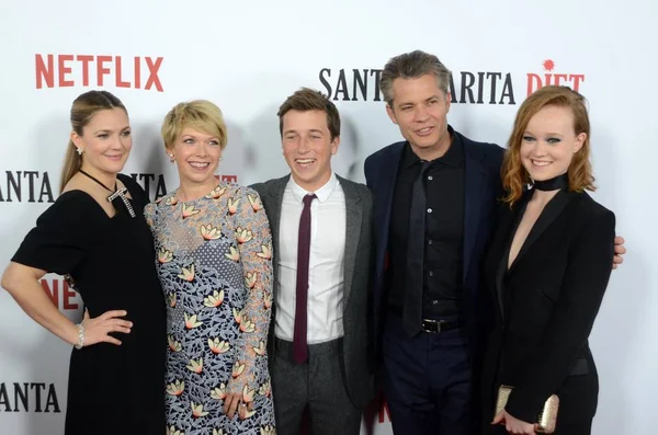 Drew Barrymore, Mary Elizabeth Ellis, Skyler Gisondo, Timothy Olyphant, Liv Hewson — Stok fotoğraf