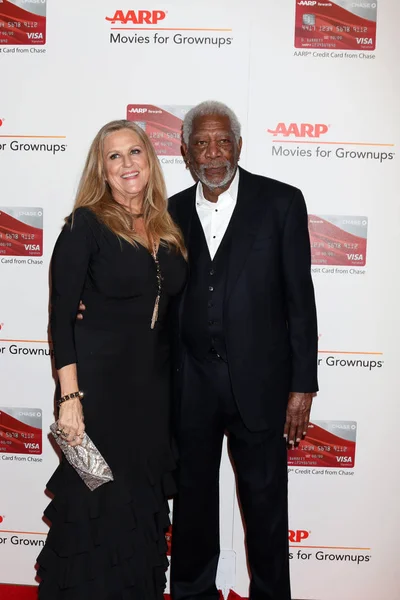 Lori Mccreary, Morgan Freeman — Stok fotoğraf