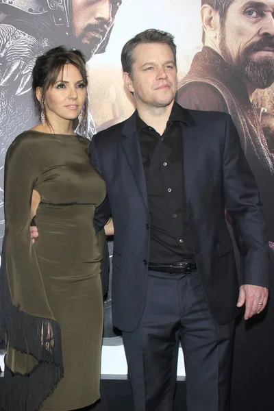 Luciana Barroso, Matt Damon — Stockfoto