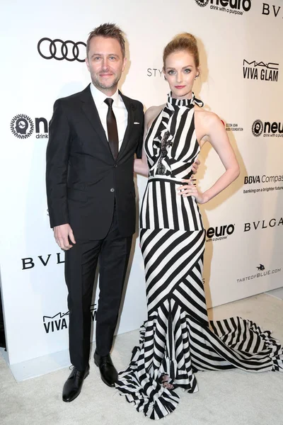 Chris Hardwick, Lydia Hearst — Stockfoto