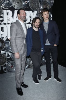 Jon Hamm, Edgar Wright, Ansel Elgort