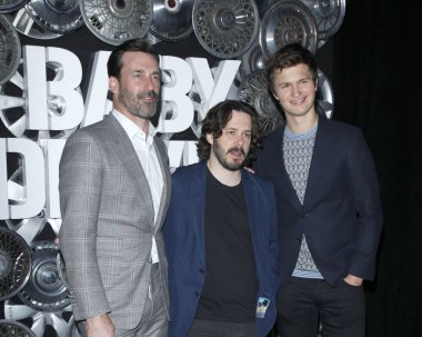 Jon Hamm, Edgar Wright, Ansel Elgort
