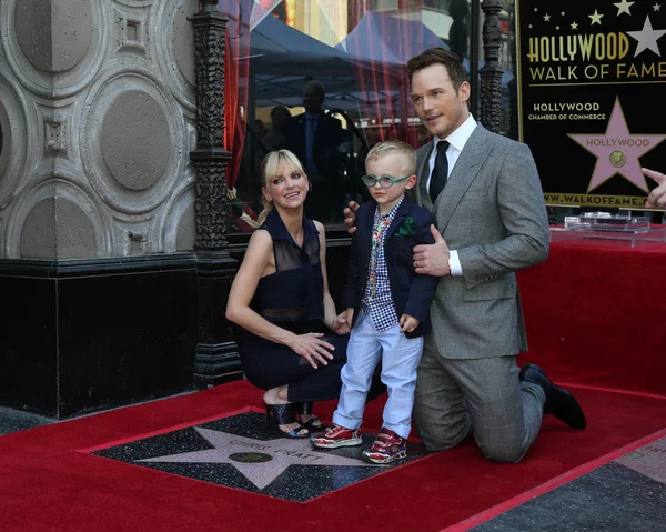 Anna Faris, Jack Pratt, Chris Pratt — Foto de Stock