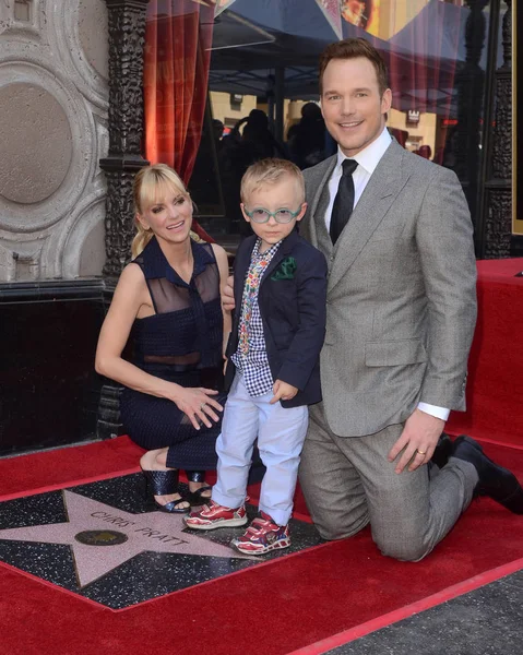 Anna Faris, Jack Pratt, Chris Pratt — Fotografia de Stock