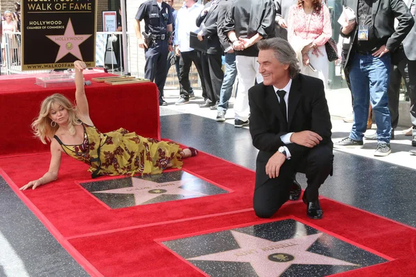 Kurt Russell og Goldie Hawn. - Stock-foto