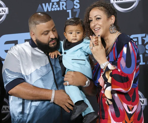 DJ Khaled, Asahd Tuck Khaled, Nicole Tuck — Foto Stock