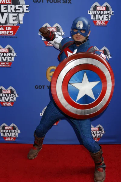 Capitan America al Marvel Universe Live Red Carpet — Foto Stock