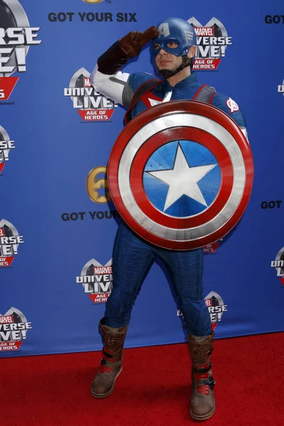 Capitan America al Marvel Universe Live Red Carpet — Foto Stock