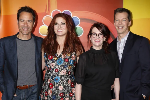 Eric McCormack, Debra Messing, Megan Mullally, Sean Hayes — Stock Photo, Image