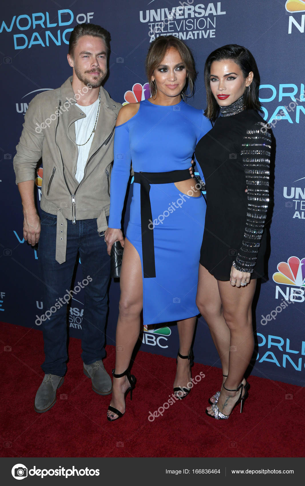 Derek Hough, Jennifer Lopez, Jenna Dewan Tatum — Stock Editorial