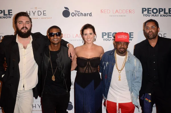 Nick Thune, Usher, Kaily Smith Westbrook, Jermaine Dupri, Guest — Stock Photo, Image