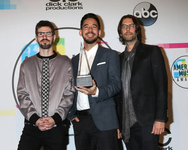 Brad Delson, Mike Shinoda, Rob Bourdon di Linkin Park — Foto Stock