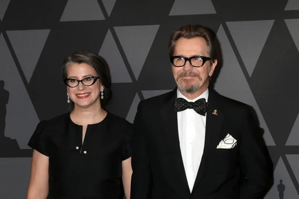 Acteur Gary Oldman Gisele Schmidt Aux Annual Governors Awards Ampas — Photo