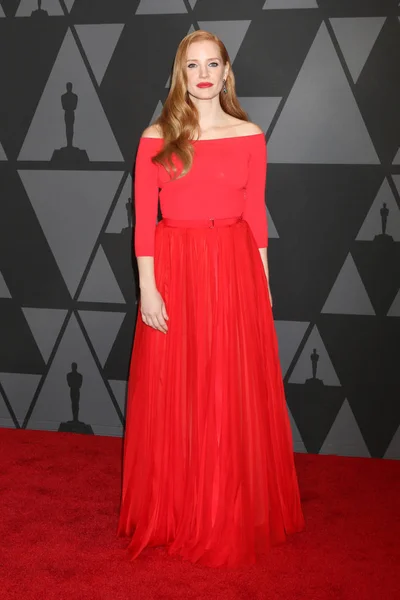 Atriz Jessica Chastain Ampas 9Th Annual Governors Awards Dolby Ballroom — Fotografia de Stock