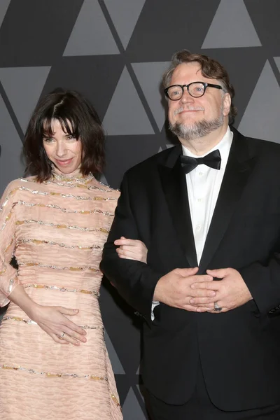 Ηθοποιός Sally Hawkins Και Σκηνοθεσία Γκιγιέρμο Ντελ Τόρο Στο Ampas — Φωτογραφία Αρχείου