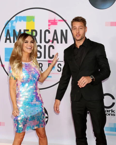 Actors Chrishell Stause Justin Hartley American Music Awards 2017 Microsoft — Stock Photo, Image