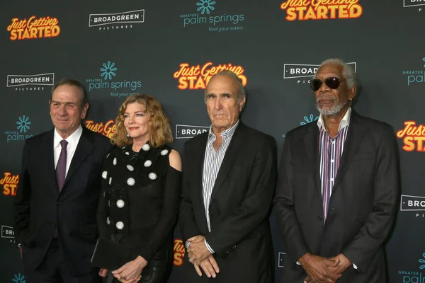 Tommy Lee Jones, Rene Russo, Ron Shelton, Morgan Freeman — Stock Photo, Image