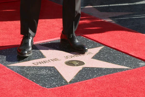 Dwayne Johnson ster ceremonie — Stockfoto