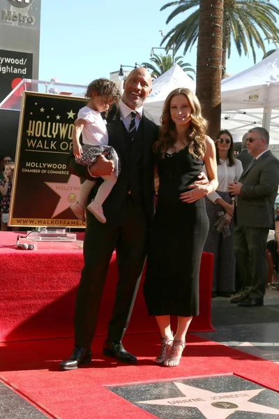 Ceremonia de la estrella Dwayne Johnson — Foto de Stock