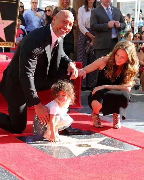 Dwayne Johnson hvězda obřad — Stock fotografie