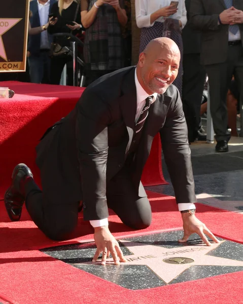 Dwayne Johnson hvězda obřad — Stock fotografie